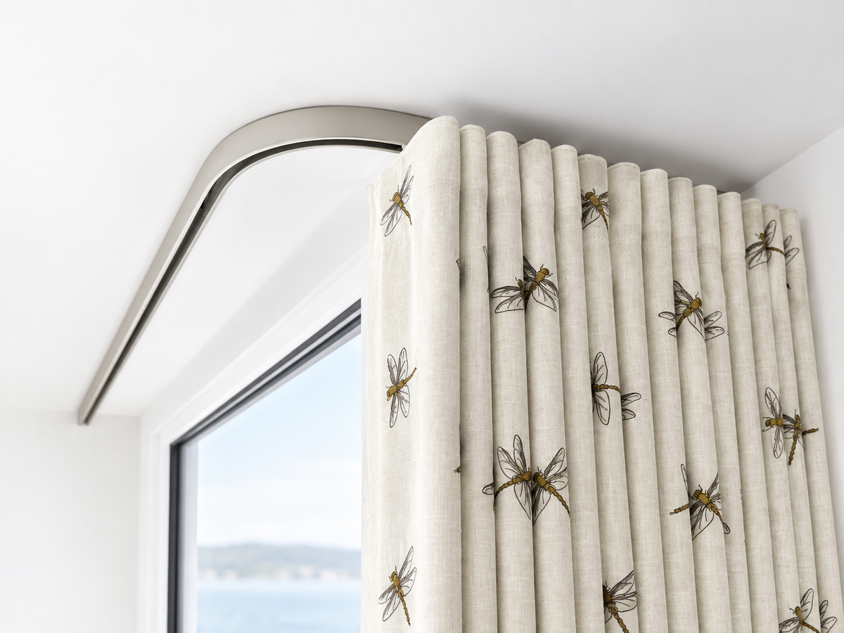 Cameron Fuller - Square30 Hand Bendable Top Fix Track with Cap Ends (Ceiling Fixing)