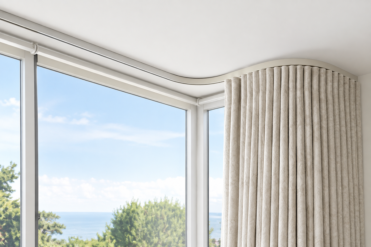 Cameron Fuller - Square30 Hand Bendable Top Fix Track with Cap Ends (Ceiling Fixing)