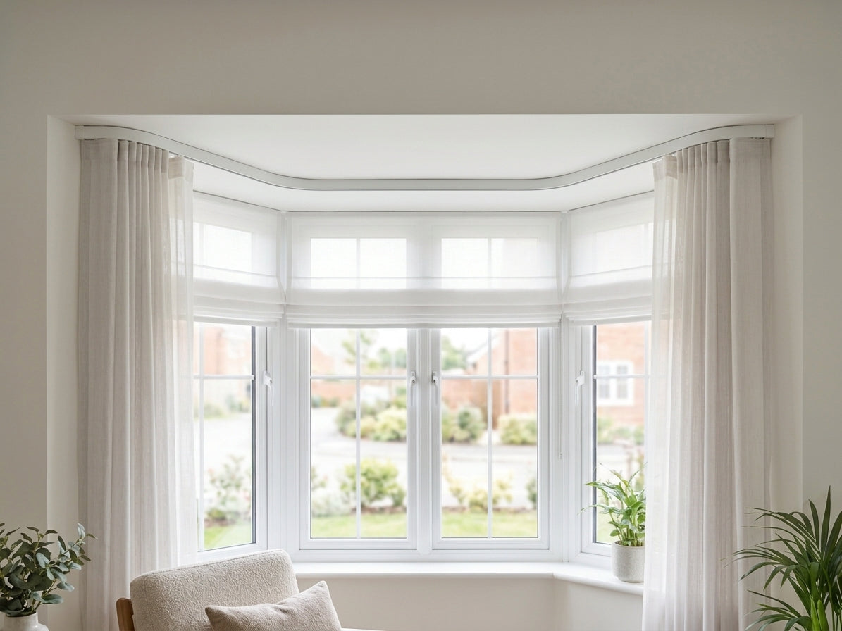 Cameron Fuller - Square30 Hand Bendable Top Fix Track with Cap Ends (Ceiling Fixing)
