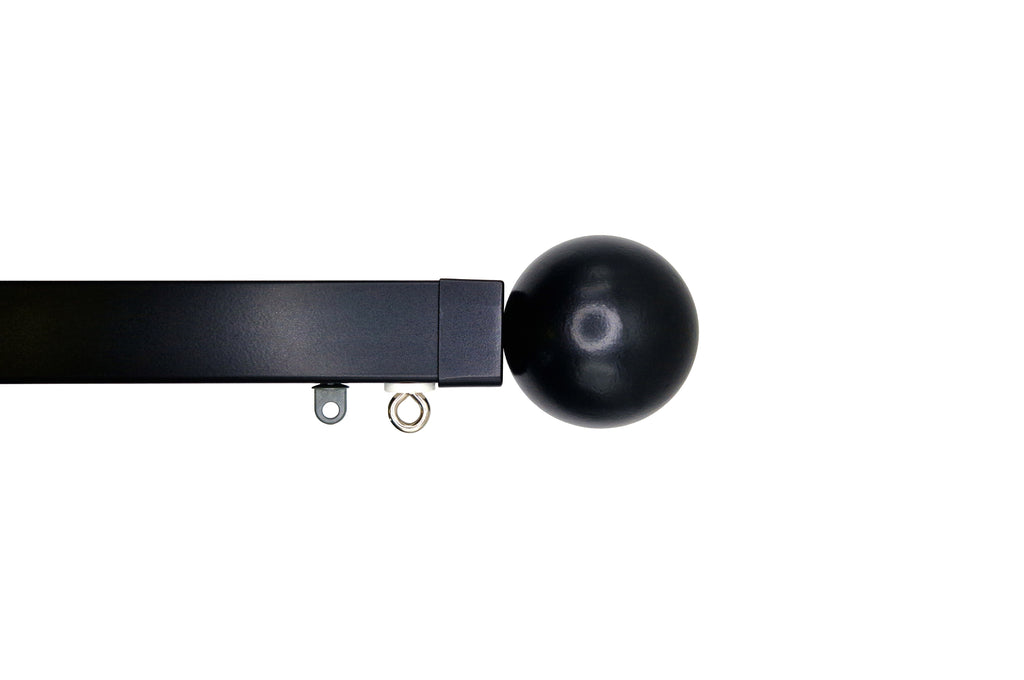 Cameron Fuller - Square30 Straight Track with Ball Finials (face/wall fixing)