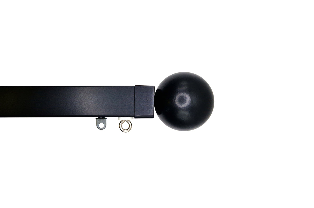 Cameron Fuller - Square30 Straight Track with Ball Finials (face/wall fixing)