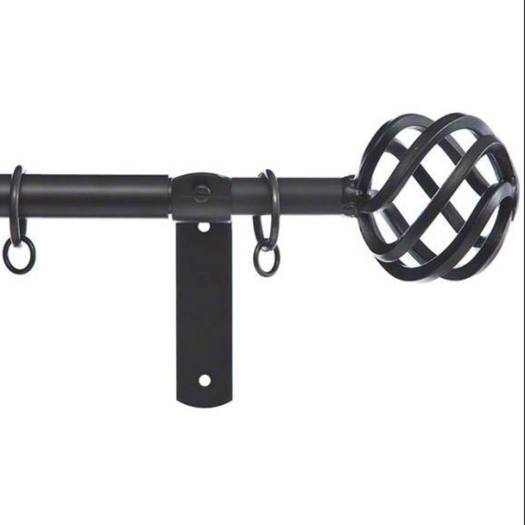 19mm Cameron Fuller metal curtain pole pack - Basket Finials