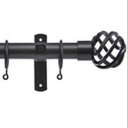 32mm Cameron Fuller metal curtain pole pack - Basket finials