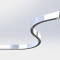 Cameron Fuller - Square30 Hand Bendable Track with Cap Ends (face/wall fixing)