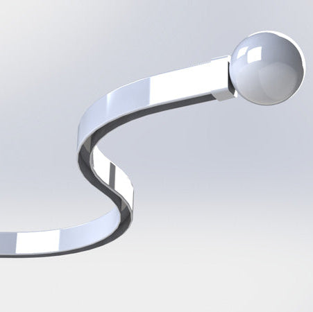 Cameron Fuller - Square30 Hand Bendable Track with Ball Finials (face/wall fixing)