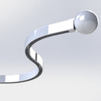 Cameron Fuller - Square30 Hand Bendable Track with Ball Finials (face/wall fixing)